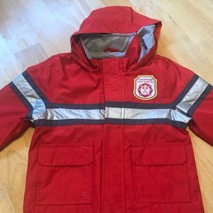 NWOT little boys firefighter rain coat